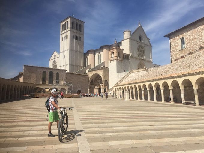 fine della bellissima tappa da Nocera ad Assisi